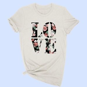 Floral Love 100% Cotton Tee